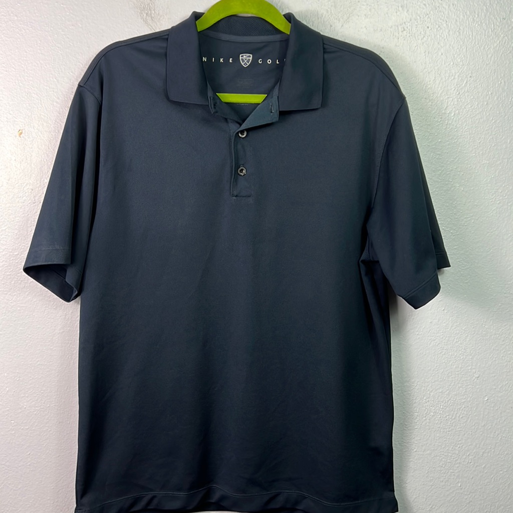 Nike Golf Navy Blue Short Sleeve Polo Shirt Medium